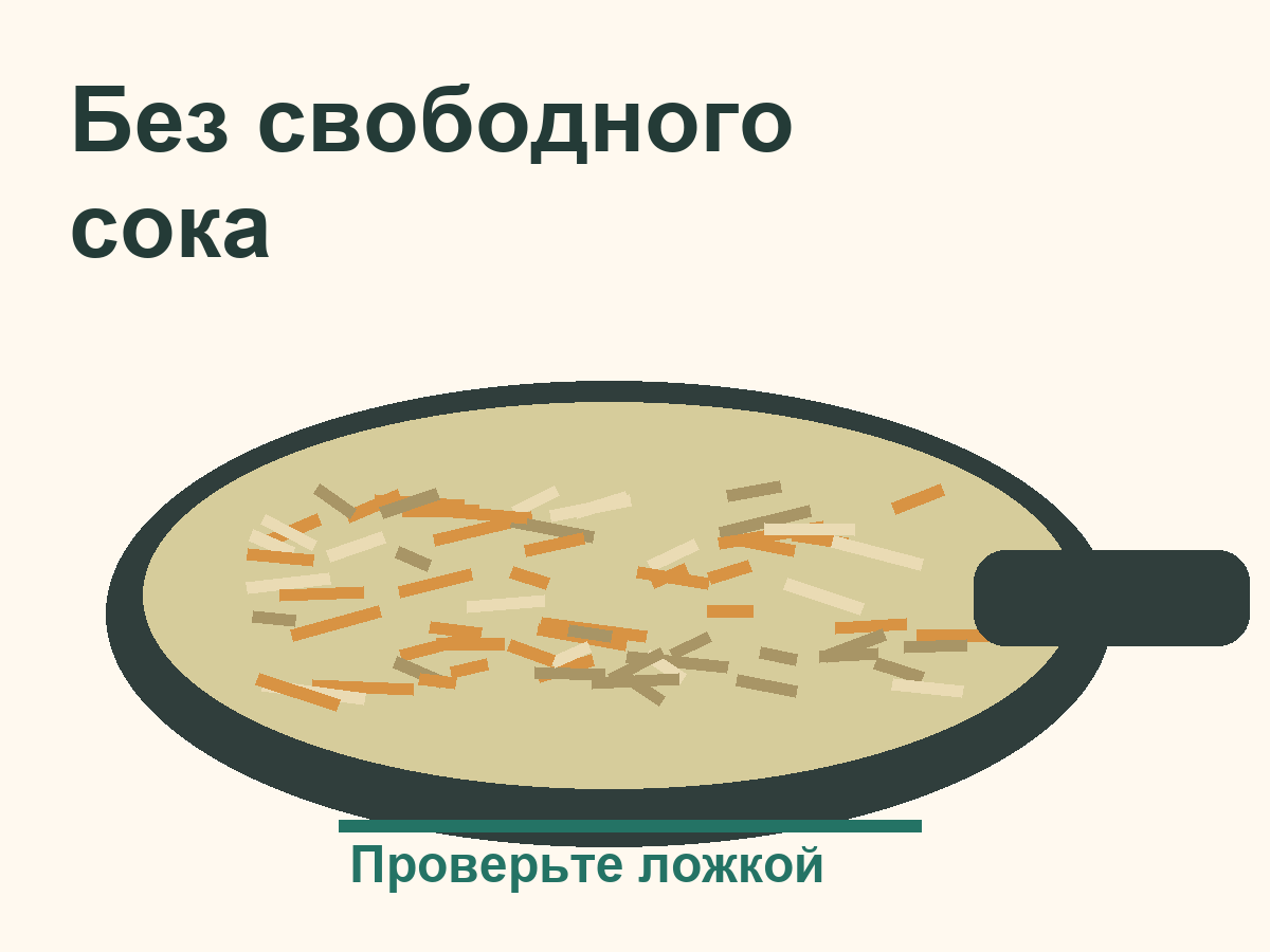 Схема проверки капустной начинки на свободную жидкость